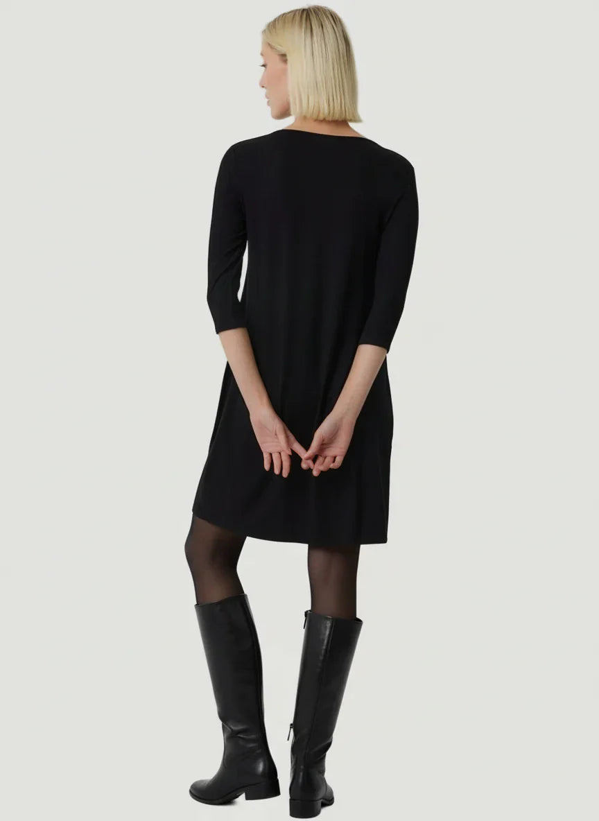 Soft Touch 3/4 Sleeve Boatneck Dress - TANK - Majestic Filatures North America