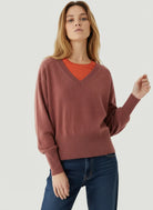 Cashmere Long Sleeve Pullover V-Neck - CARDIGAN - Majestic Filatures North America