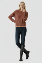 Cashmere Long Sleeve Pullover Crewneck - CREWNECK L/S - Majestic Filatures North America