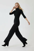 Merino Silk Micro Rib Elbow Sleeve Mock Neck - CREWNECK L/S - Majestic Filatures North America