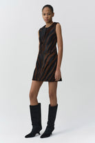 Sonoma S/L Mini Dress Zebra