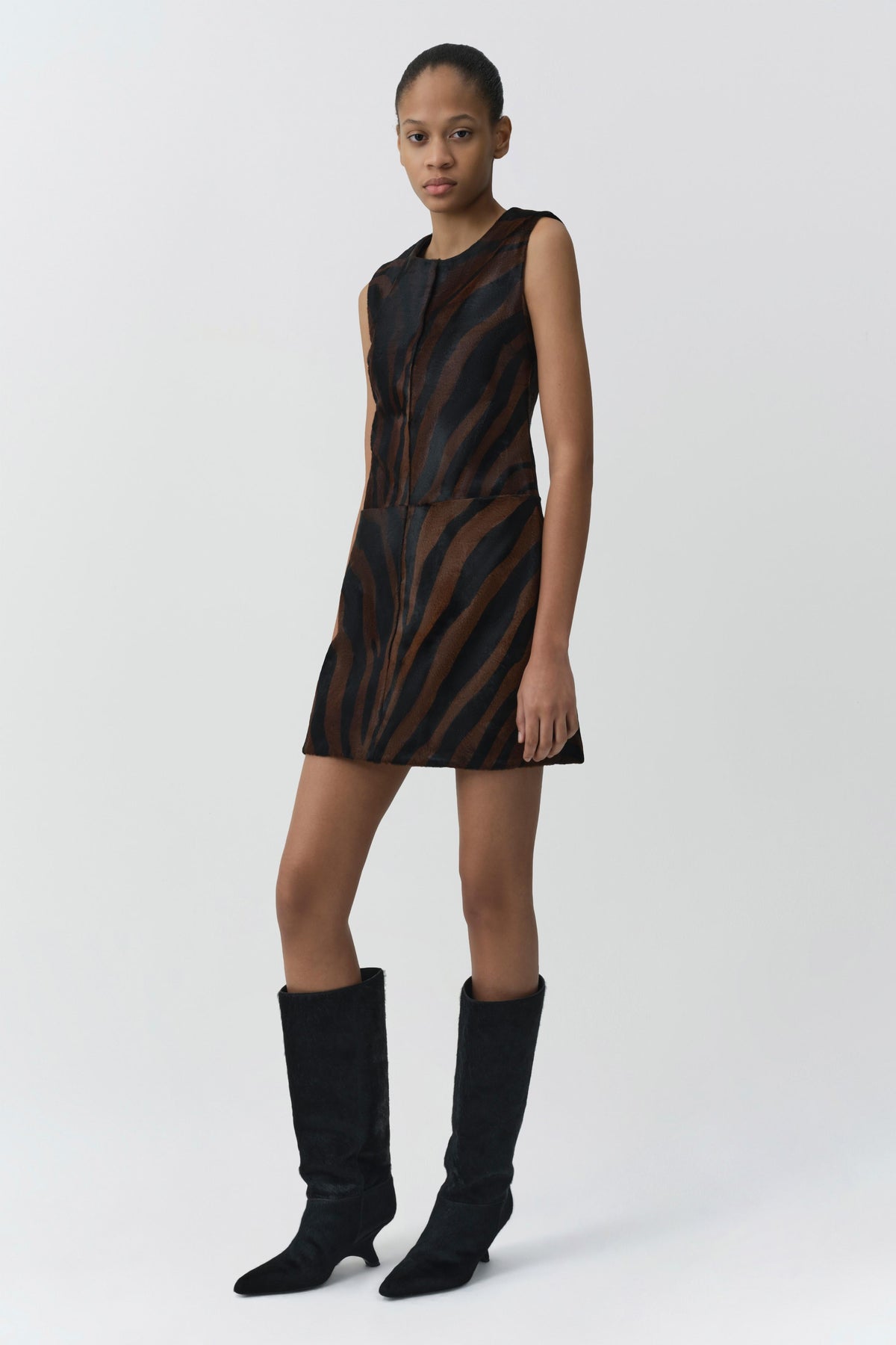 Sonoma S/L Mini Dress Zebra