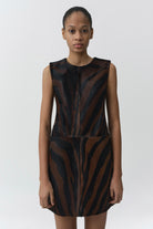 Sonoma S/L Mini Dress Zebra