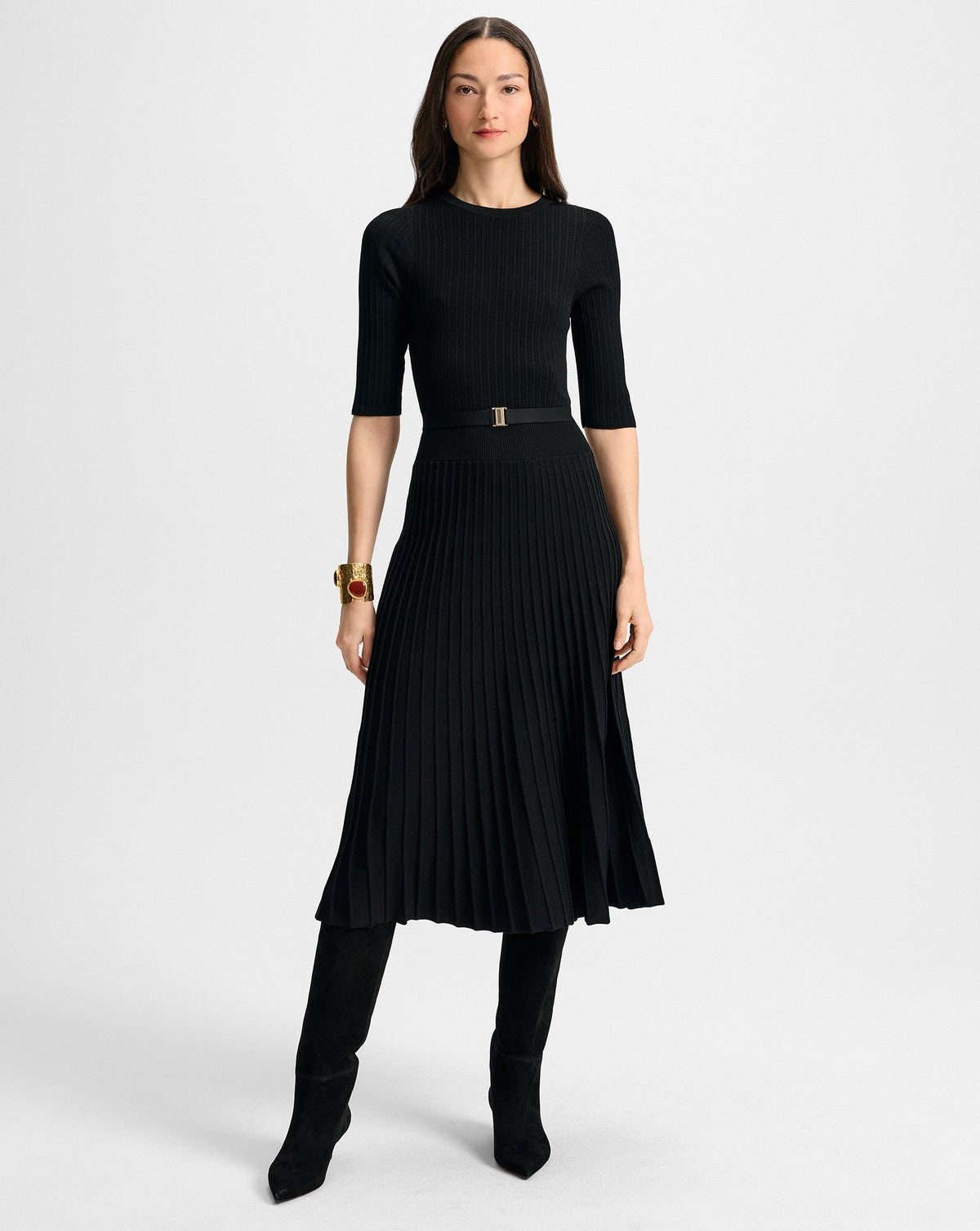 Veronica Beard Elthea Belted Midi Dress