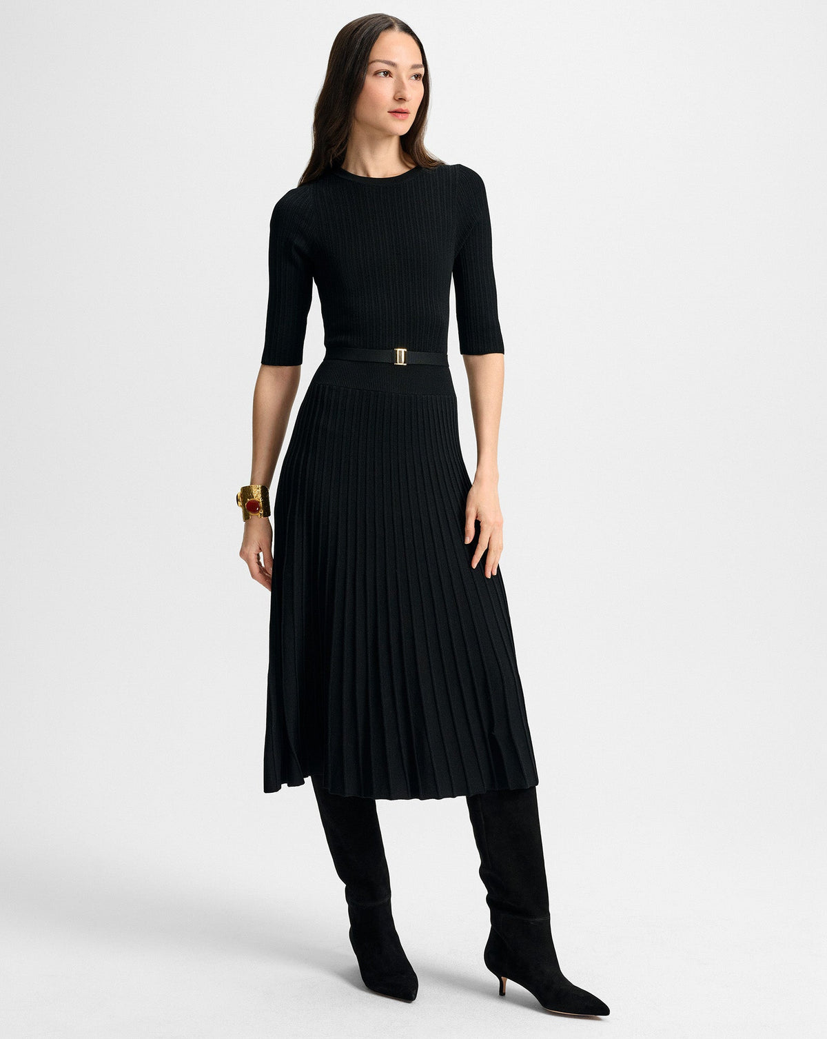 Veronica Beard Elthea Belted Midi Dress
