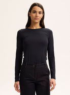 Ultra Sculpting Jersey Long Sleeve Crewneck - CREW L/S - Majestic Filatures North America