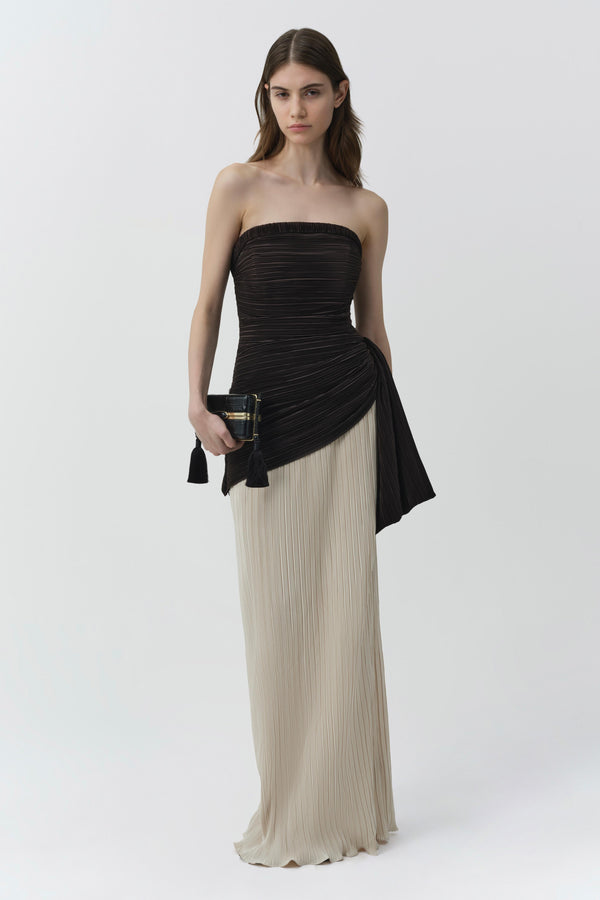 Laia Bustier Maxi Dress Black Multi