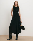 Veronica Beard Freja Brooch Midi Dress