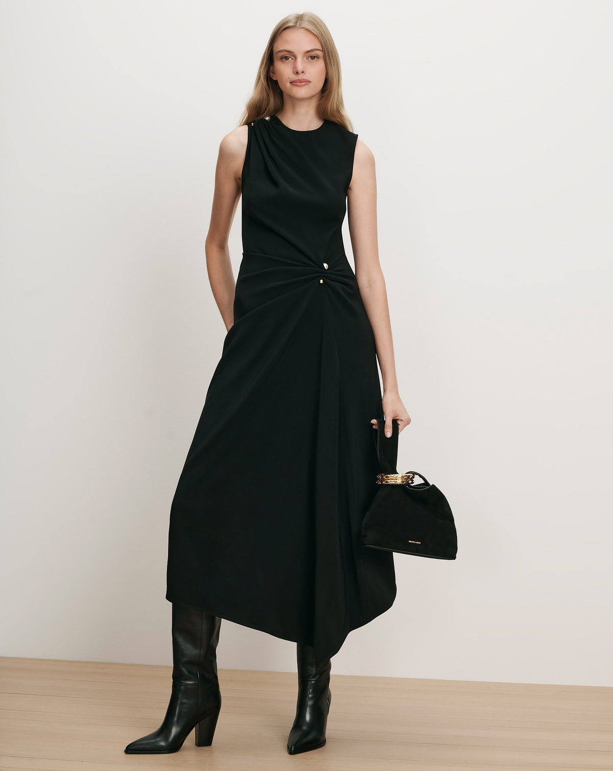 Veronica Beard Freja Brooch Midi Dress
