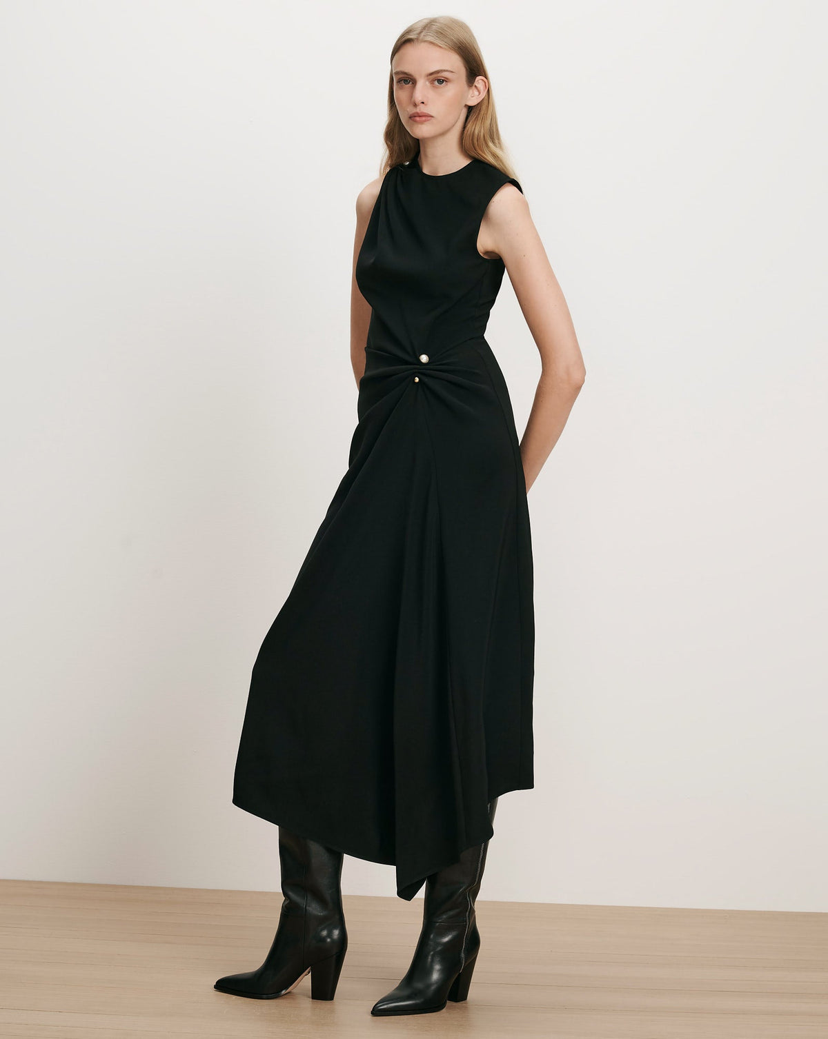 Veronica Beard Freja Brooch Midi Dress