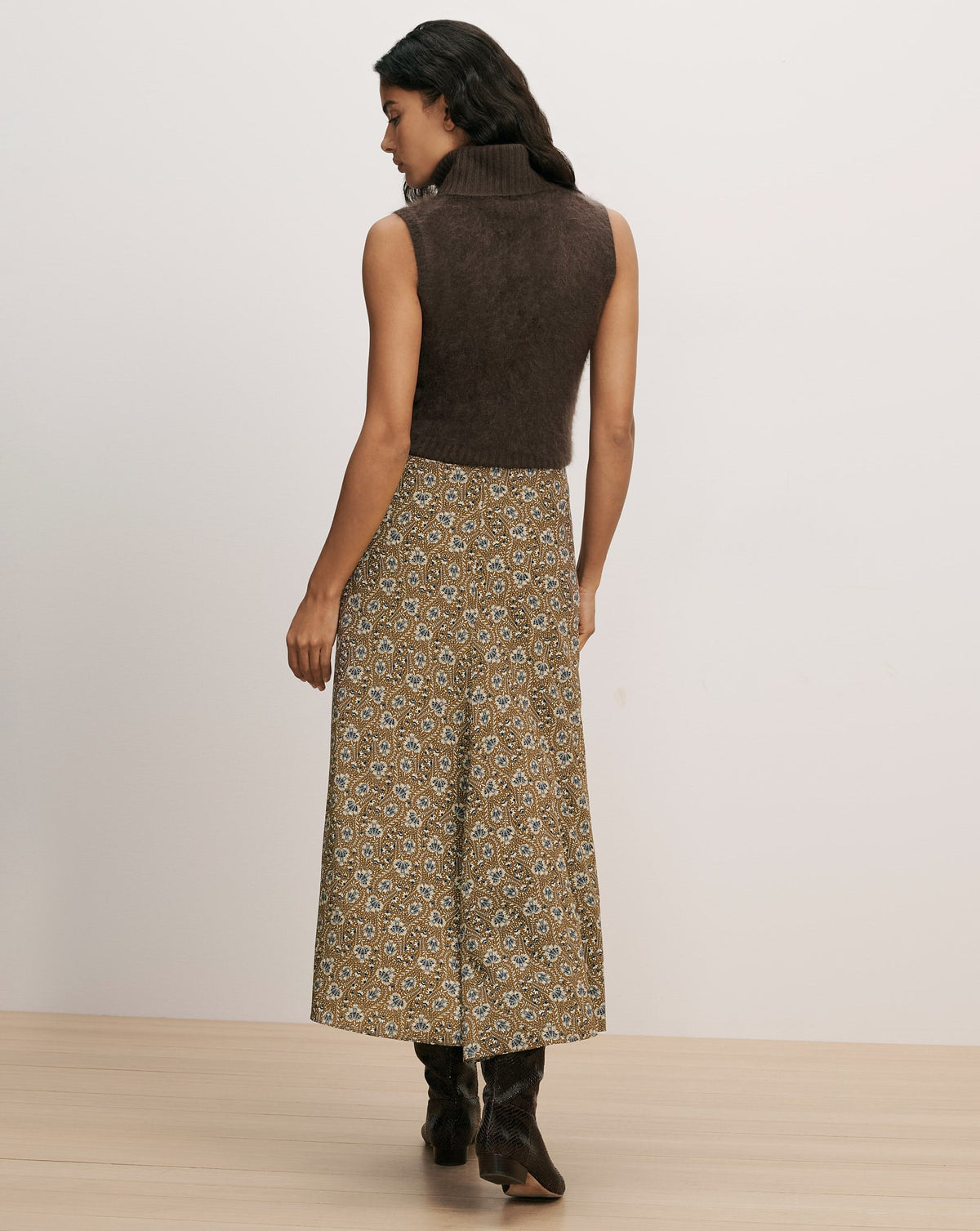 Veronica Beard Limani Floral Midi Skirt