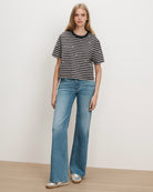 Veronica Beard Taylor Mid-Rise Wide-Leg Jean