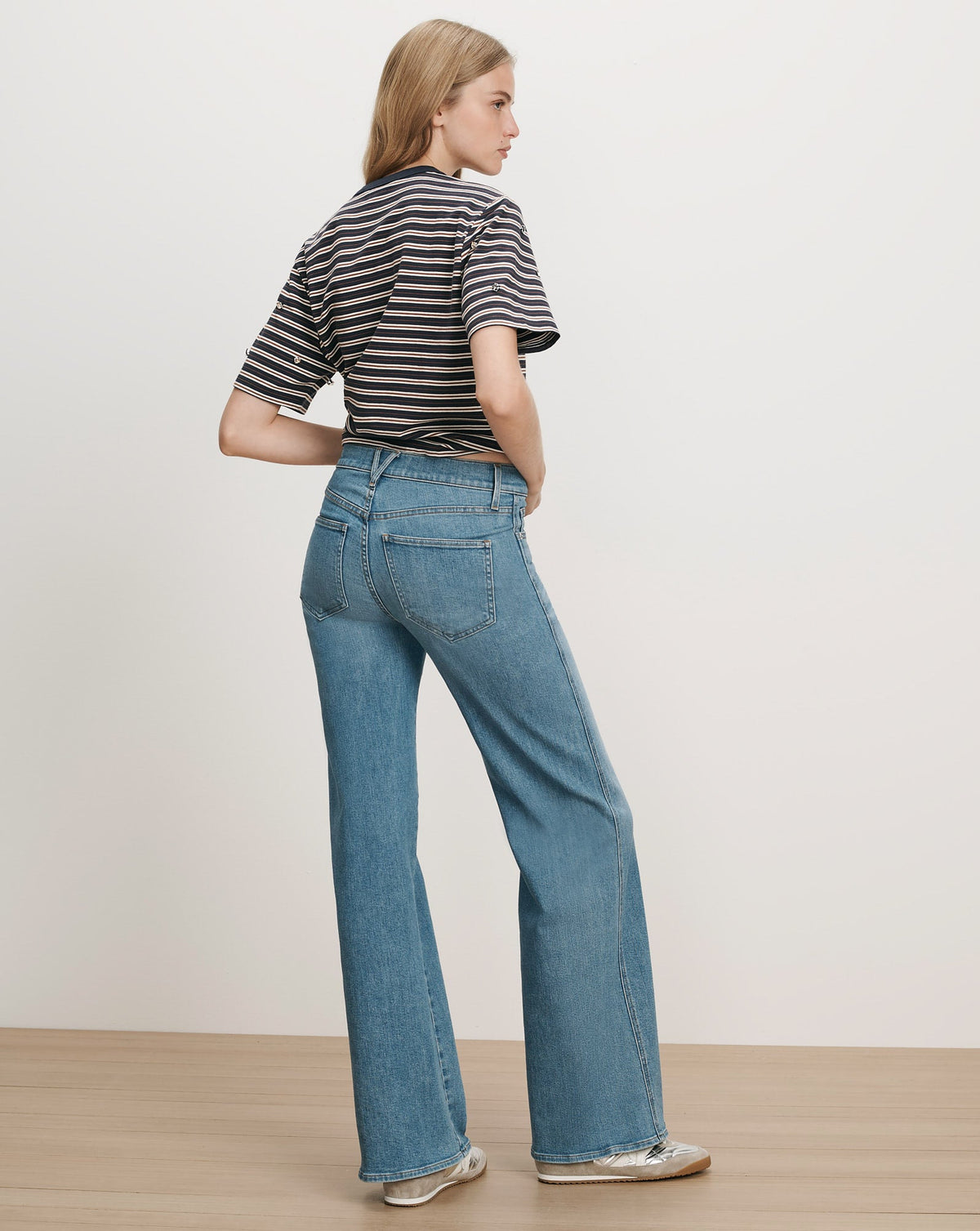 Veronica Beard Taylor Mid-Rise Wide-Leg Jean