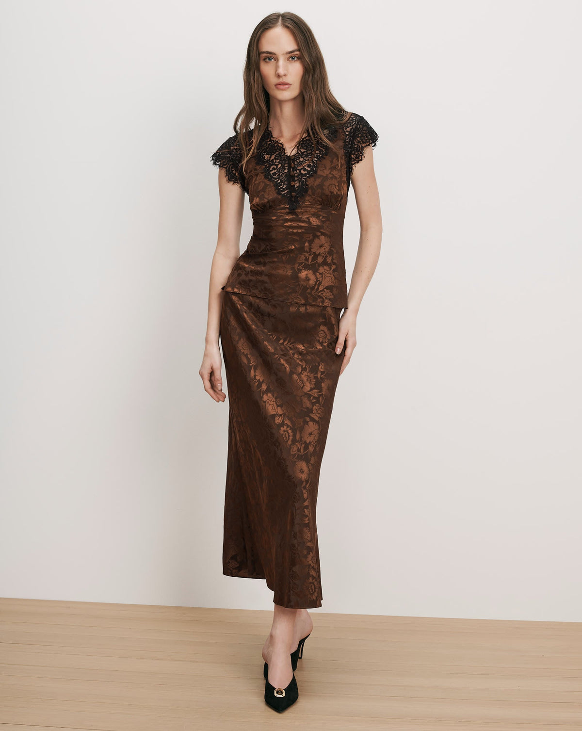 Veronica Beard Pascaline Lace-Trimmed Top