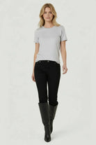 Soft Touch Metallic Short Sleeve Crewneck T-Shirt - CREWNECK S/S - Majestic Filatures North America