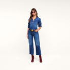 L'Agence Wanda Cropped Wide-Leg Jean