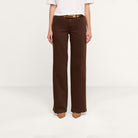 Joanne L/R Wide Leg Jean Brown