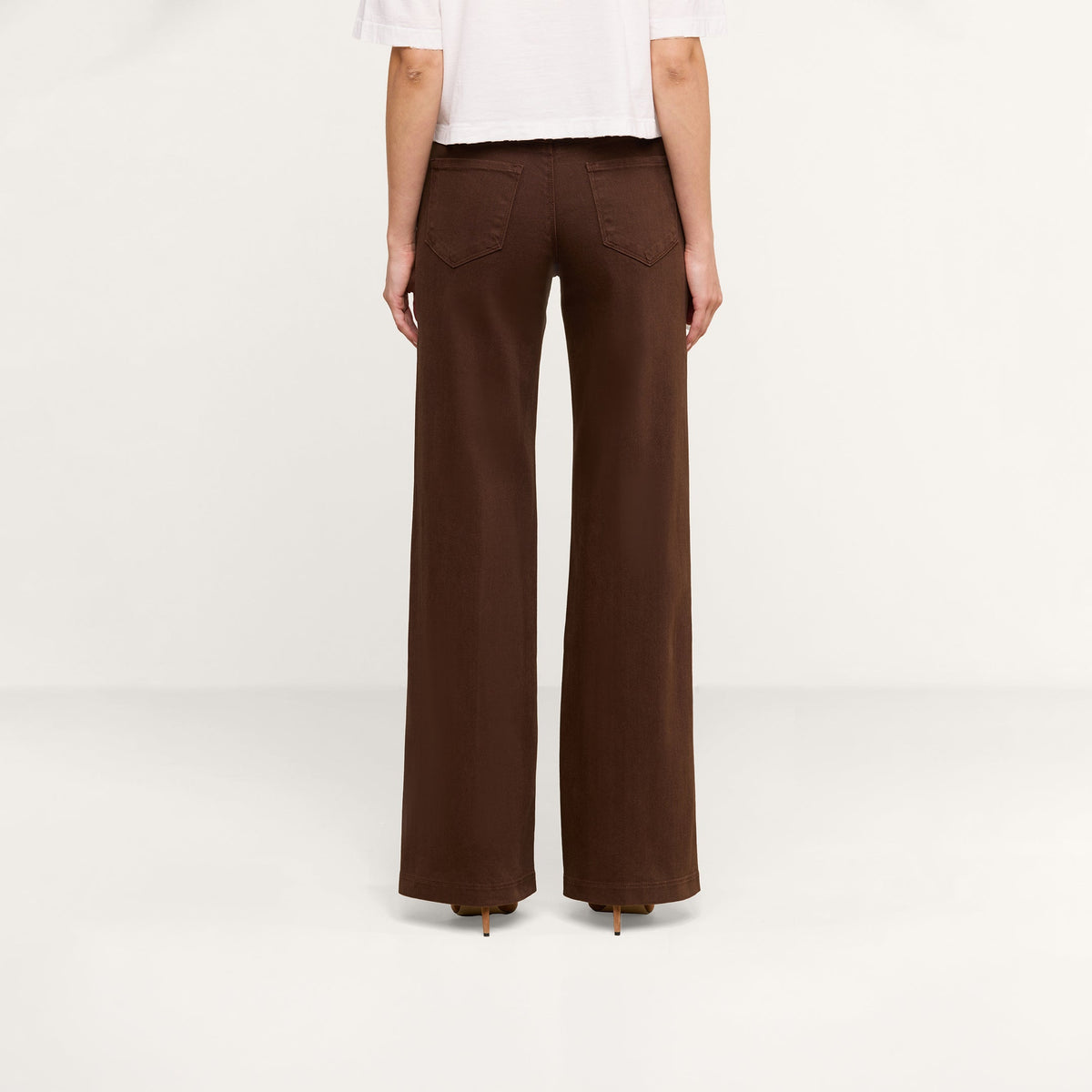 Joanne L/R Wide Leg Jean Brown