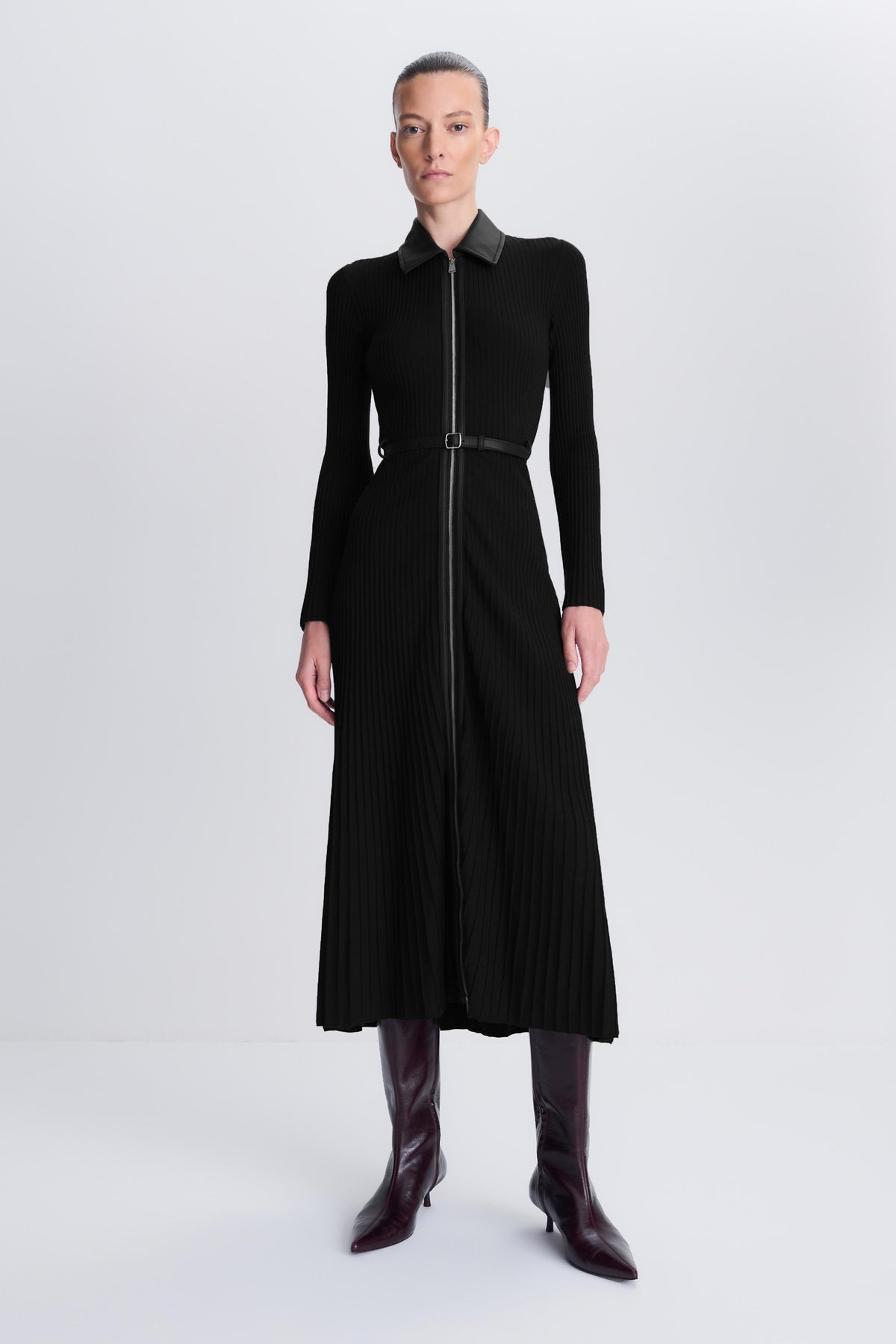 Ismelle Collared Midi Dress Black