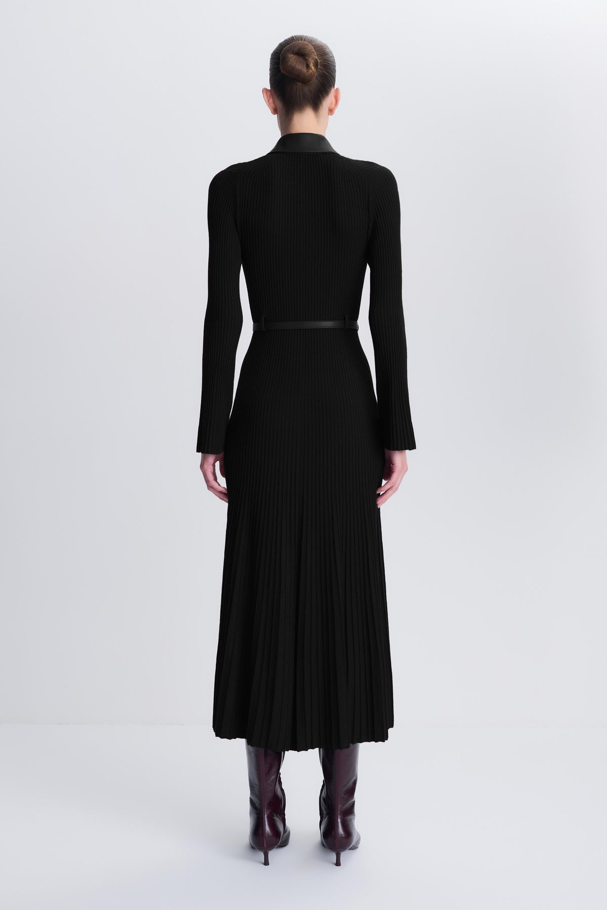 Ismelle Collared Midi Dress Black