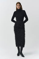 Jade Midi Skirt Black