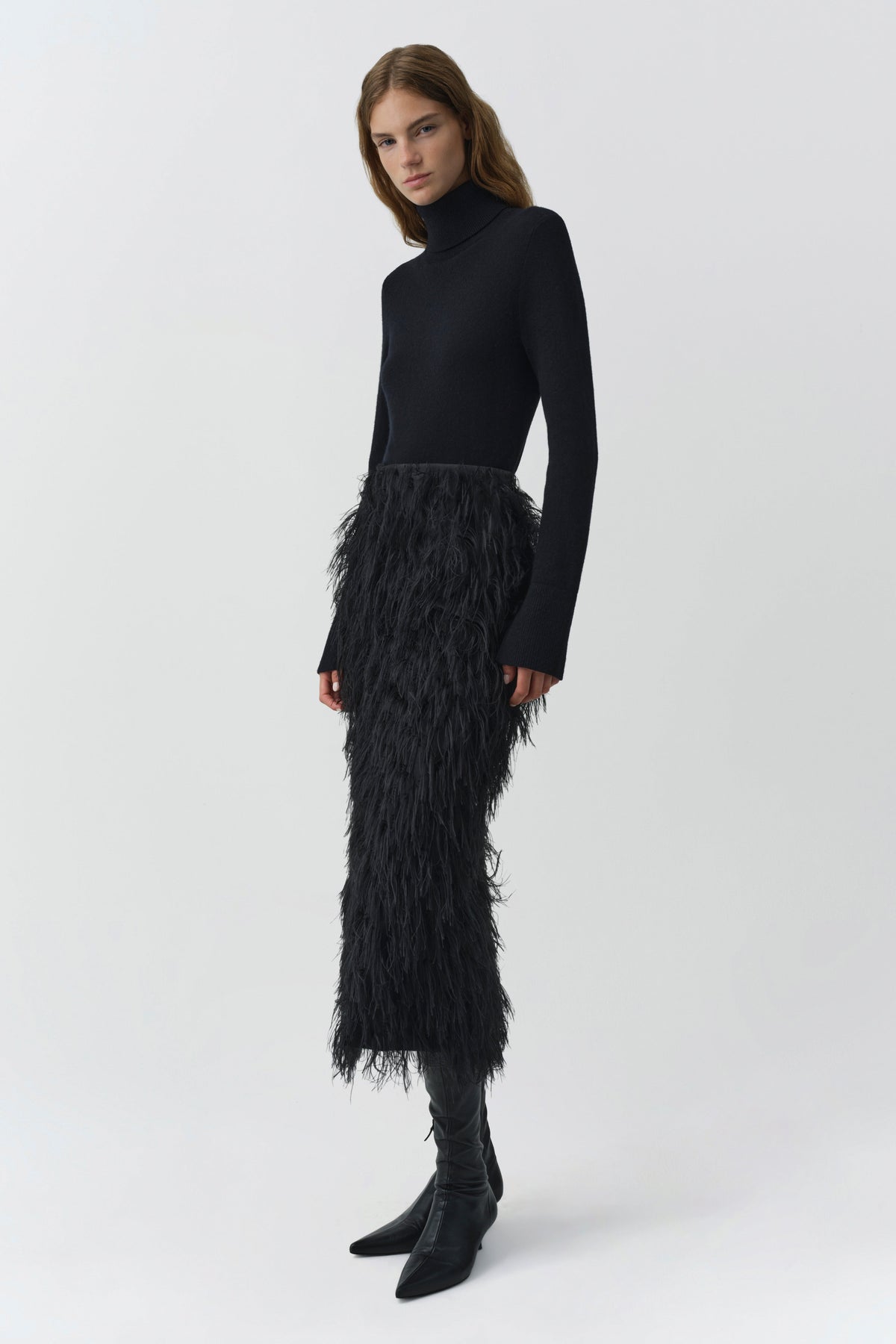 Jade Midi Skirt Black