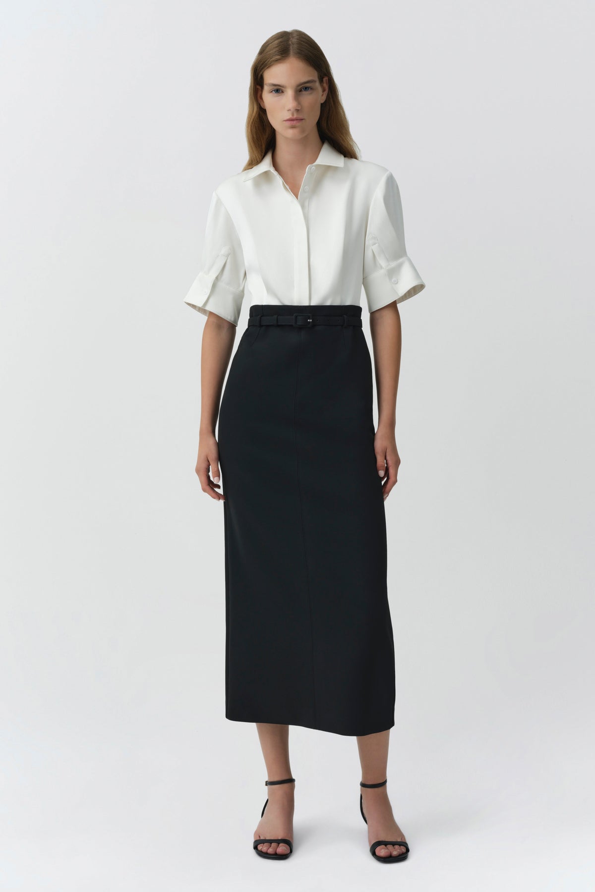 Alvera S/S Shirt Midi Dress Ivory