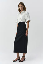 Alvera S/S Shirt Midi Dress Ivory