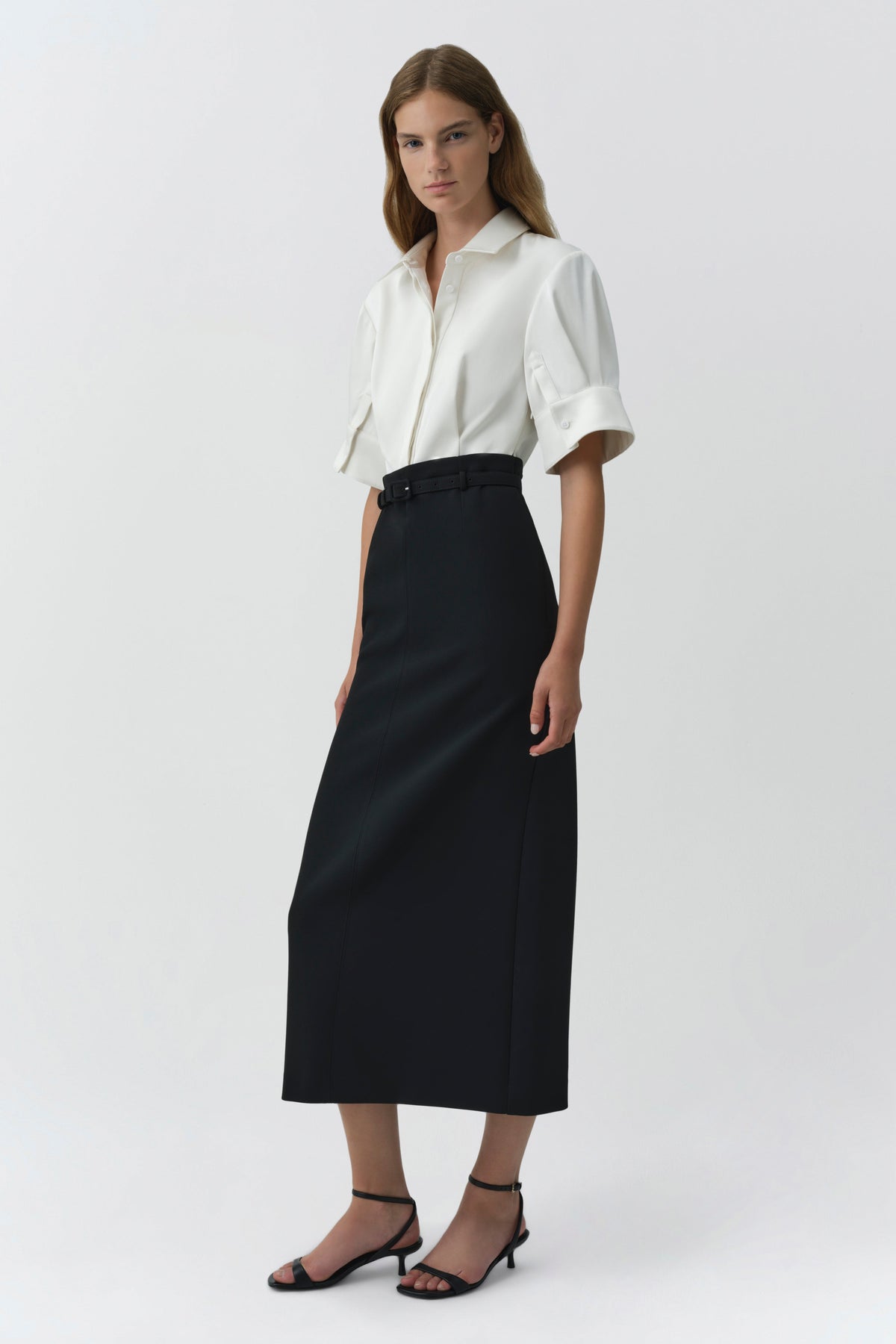 Alvera S/S Shirt Midi Dress Ivory