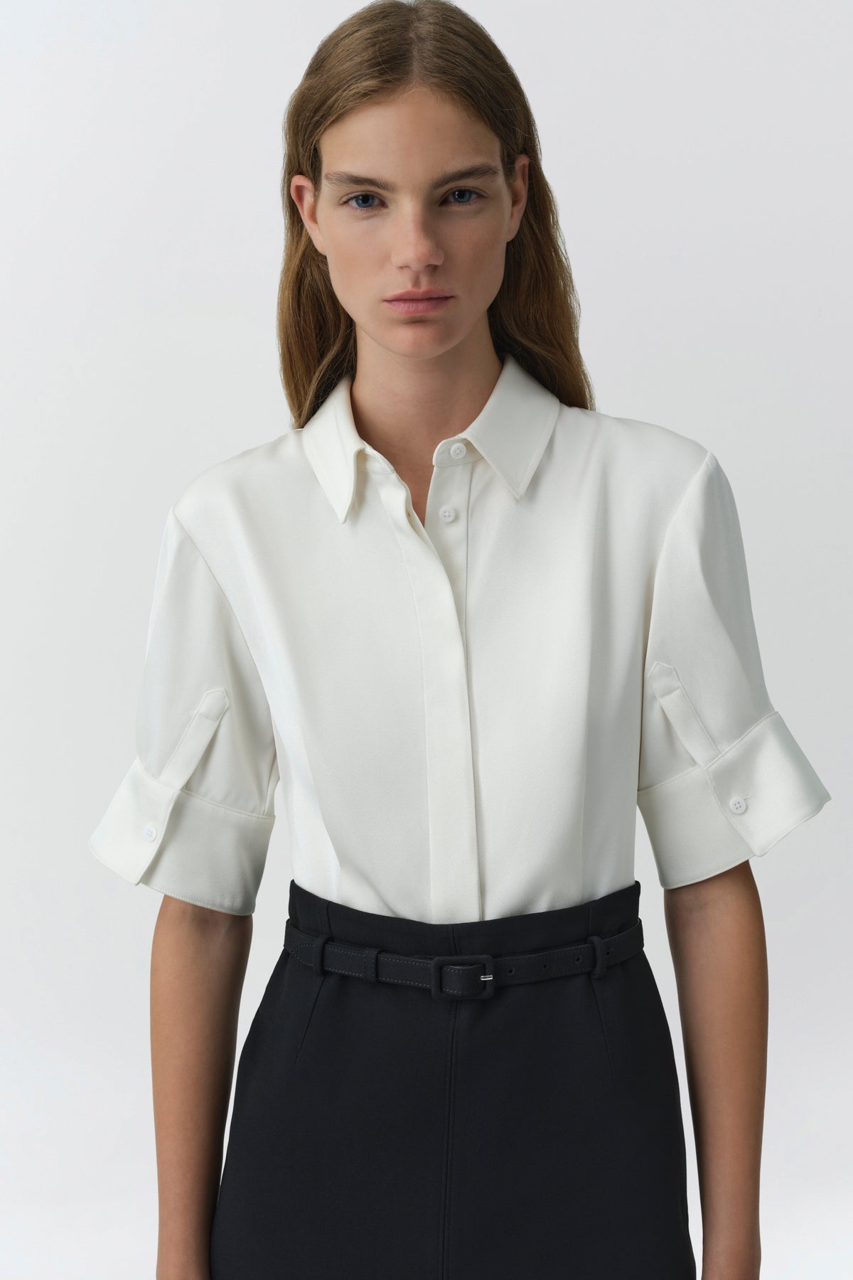 Alvera S/S Shirt Midi Dress Ivory