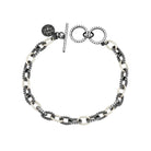 BlackSilver Alternating Chain Link Bracelet Signature BRACELET