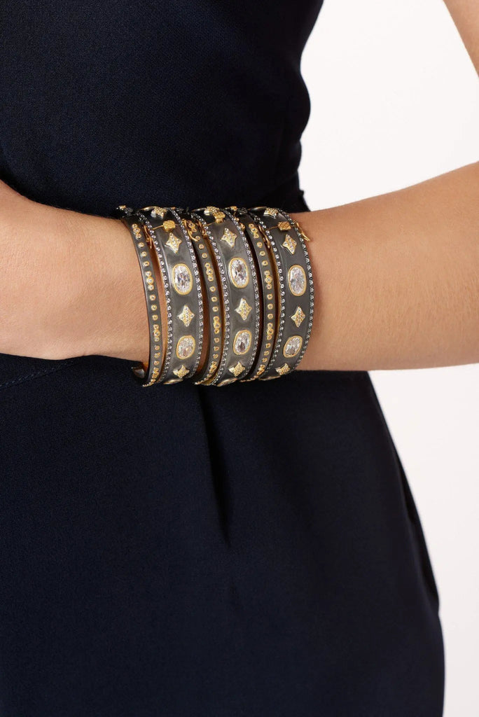 Signature Wide Hinge Bangle - FREIDA ROTHMAN