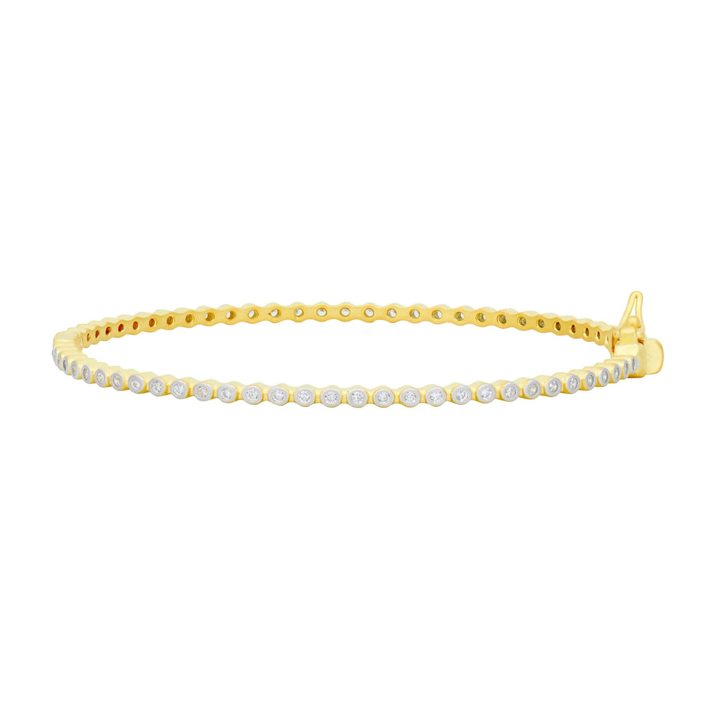  Signature Bezel Pavé Hinge Bangle FR Signature Reimagined BRACELET