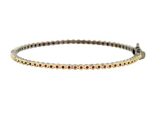 GoldRed Signature Bezel Pavé Hinge Bangle Signature BRACELET