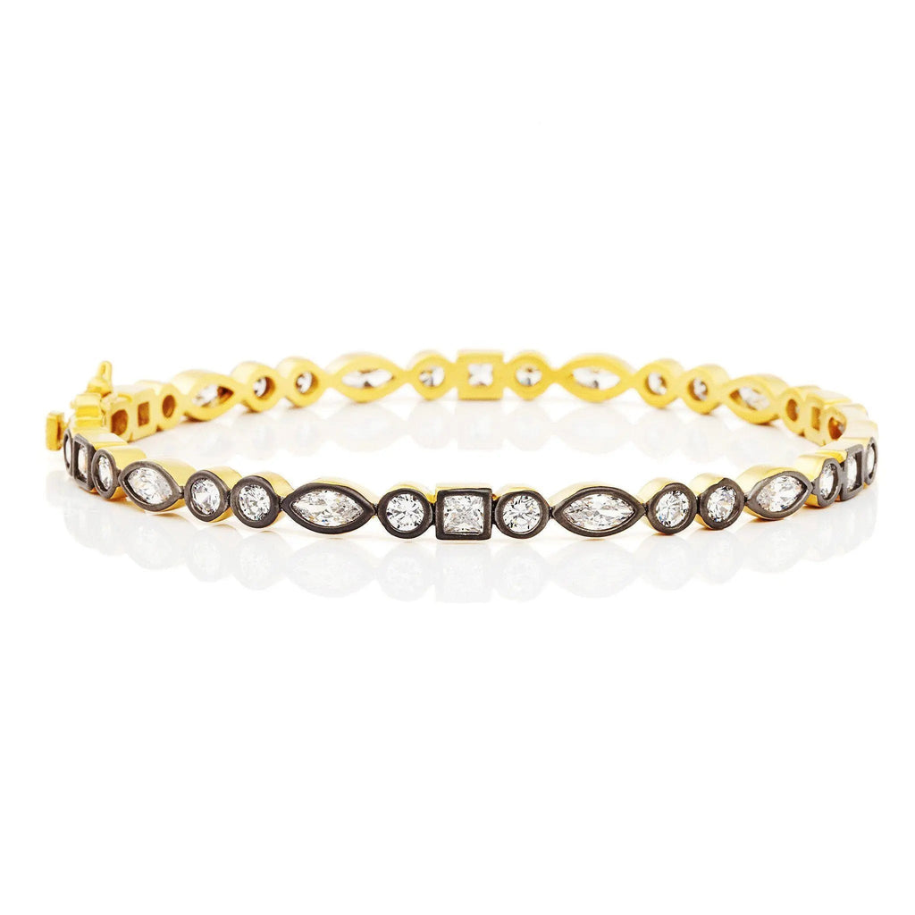 Signature Mixed Shapes Hinge Bangle - FREIDA ROTHMAN