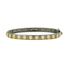 GoldBlackReverse Studded Eternity Hinge Bangle Signature BRACELET