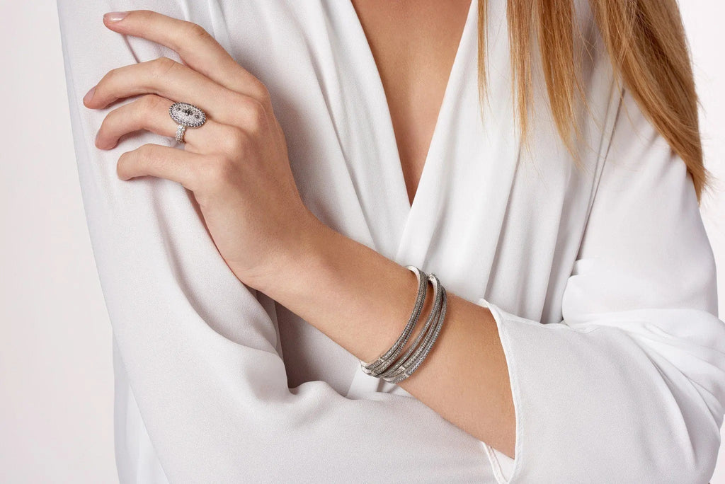 Signature Thin Pav Hinge Bangle - FREIDA ROTHMAN