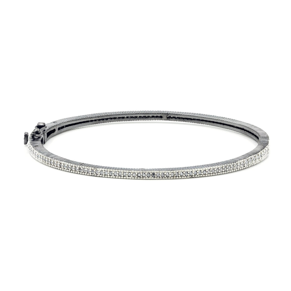 Signature Thin Pav Hinge Bangle - FREIDA ROTHMAN