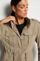 Khaki || Courtney Lightweight Utility Jacket