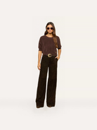 L'AGENCE Guinevere Cropped Pullover Dark Java