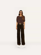 L'AGENCE Guinevere Cropped Pullover Dark Java