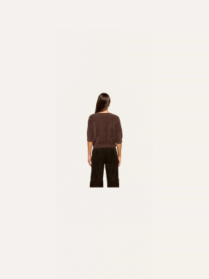 L'AGENCE Guinevere Cropped Pullover Dark Java