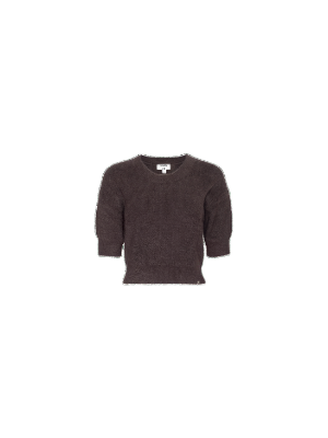 L'AGENCE Guinevere Cropped Pullover Dark Java