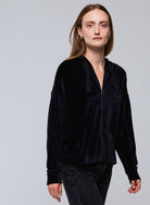 Velour Zip Front Hoodie - JACKET - Majestic Filatures North America