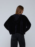 Velour Zip Front Hoodie - JACKET - Majestic Filatures North America