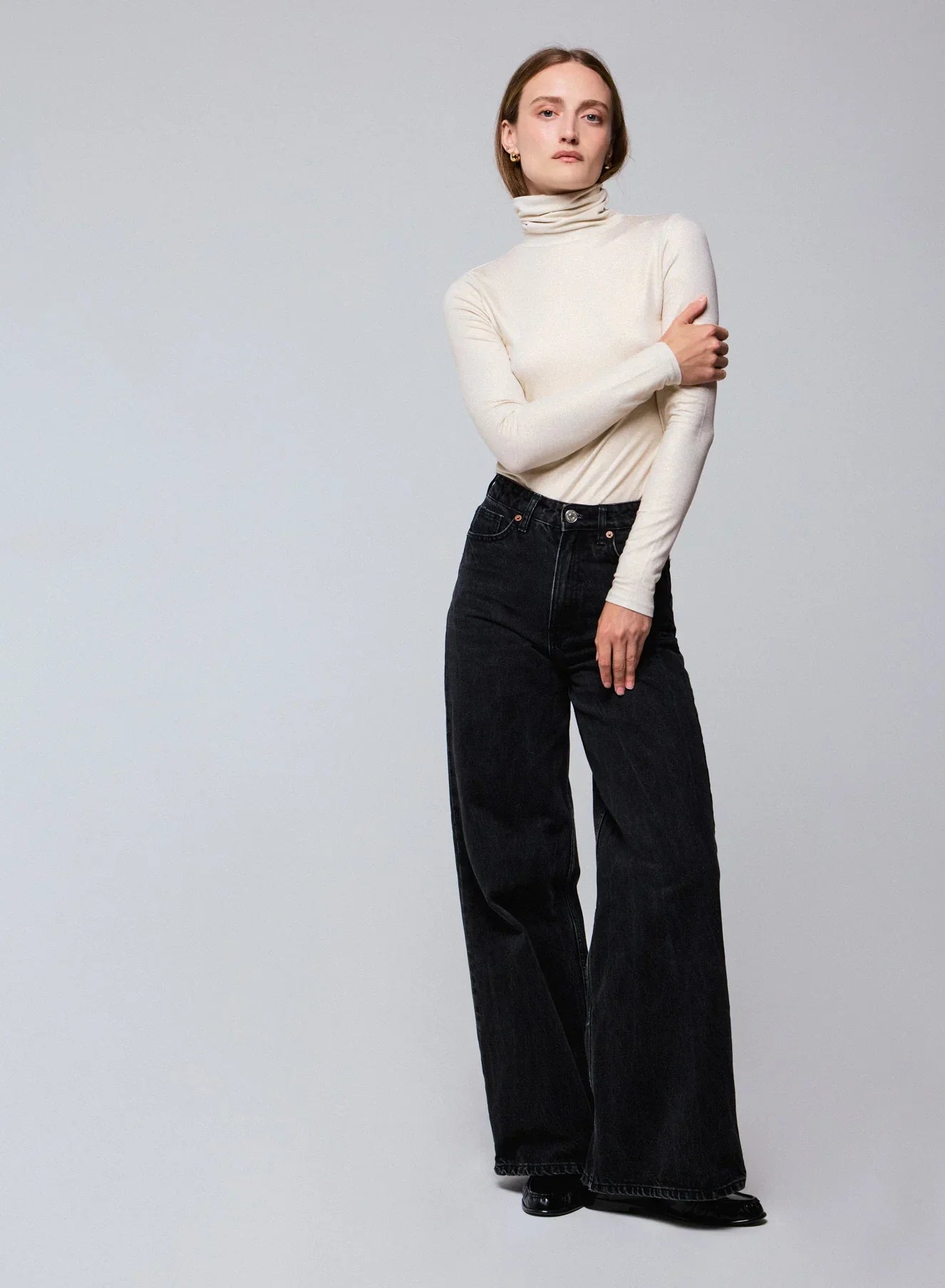 Soft Touch Metallic Long Sleeve Turtleneck - TURTLENECK L/S - Majestic Filatures North America