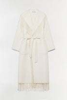 Carrie Fringe Coat Frost