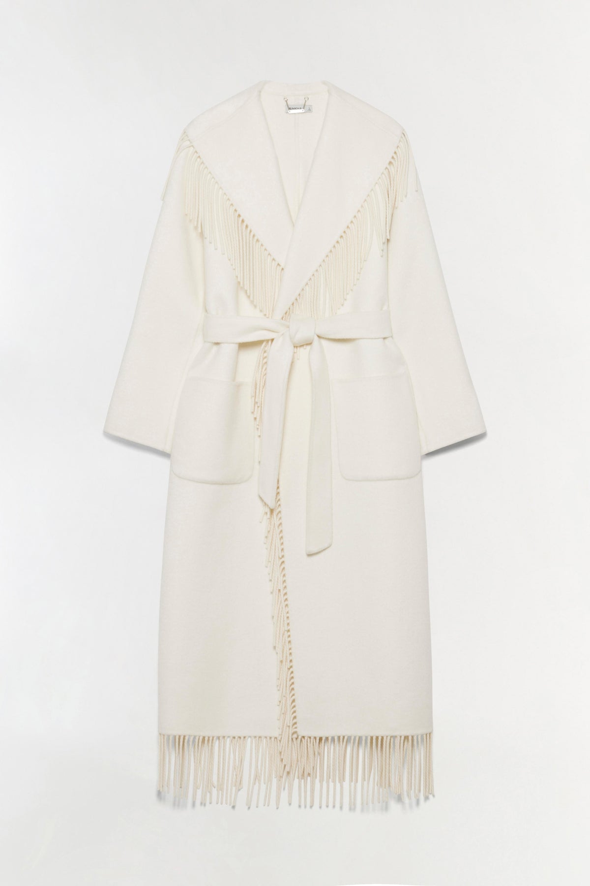 Carrie Fringe Coat Frost