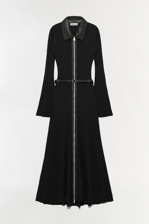 Ismelle Collared Midi Dress Black