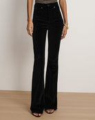 Veronica Beard Beverly Velvet Skinny-Flare Pant